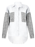 Leopard Print Long Sleeve Loose