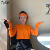Colors Loose Long Sleeve T-shirts Women Spring Daily Student All-match Casual Streetwear Short Style Tops Basic