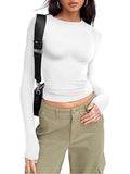 And Winter Bottom New Solid Color Buffet Long-Sleeved Jacket Short T-Shirt
