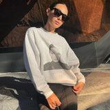 Portrait Graphic Sweatshirt Women Autumn Winter Cotton Hoodies Pullovers Tops 2022 Femme Fashion Streetwear Rock