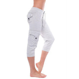 Pants 3/4 Joggers Soft Sweatshirt Fabric, Elasticated Waist, Side pockets, Legs with Ribbed Hems, Sports