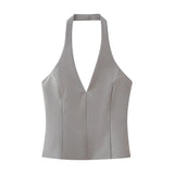 New Spring Style Solid Color Slim Collar Blouse 3067030-Outfit