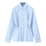 New Waist Button-Up Waist Shirt