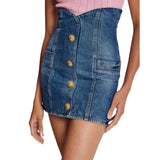 New Star Fashion Washing Denim Bag Hip High Waist Skirt Mini