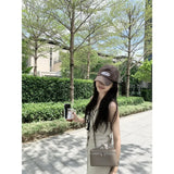Vest Suit Female Light Style Casual Suit Sleeveless Top Half Dress