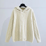 Twist Sweater Women's 2024 New Autumn And Winter Hat Sweater Loose To Wear Lazy Sweater Sweater-Outfit