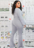 V-Neck Formal Jumpsuit with