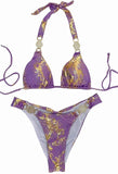Toloer New Snake Perms Gold Bikini Crystal Diamond Metal Accessories Split Girls Holiday