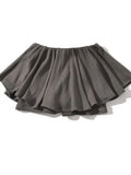 Ballet Girl's Elastic Waist Elasticity Asymmetrical A-lined Mini Skirts With Shorts Underwear Lining Skater Skirts Grey-Outfit