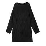 Blue Big Size Long Knitting Sweater Round Neck Long Sleeve Women Pullovers New Fashion Tide Autumn Winter 2022