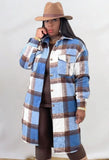Casual Plaid Turndown Collar Long Sleeve Loose Blouse