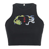 Tiger Printed Tees Vest Crop Top Women Letter Animal Print Crop Top Sleeveless Tank Tops Casual Skinny Female