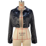 Toloer Autumn And Winter Hot Style Women's Sexy Crop Hot Girl Motorcycle Clothing Women's Leather Coat-Outfit