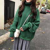 Turtleneck Hoodies Women Plus Velvet Warm Harajuku Printed Pullovers Tops Womens Oversize Patchwork Leisure Chic