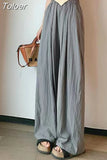 Fashion Folds Women Wide Leg Pants Japan Style Casual Streetwear Loose Pants Harajuku All Match Female Straight