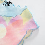 Sheer Mesh Frill Cropped Tops Cute Y2k Tank Tops Streetwear Fashion Trends Women Clothing Graphic Tees