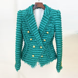 Autumn And Winter New Star Fashion Tuxedo Side Rough Flowers To Repair Suit