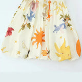 Spring Print Loose Mini Suspender Dress 2986141-Outfit