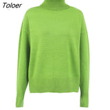Turtleneck Solid Sweater Winter Loose Comfort Warm All-Match Pullover Women 2022 Casual Plain Mutilcolor Classic