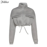 Popular Simple Solid Color Bread Jacket Women¡®s 2021 Winter Tops Street Casual Wear Warm Padded Parka Coat Y2K