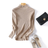Autumer Winter Women Sweater Knitted Striped Solid Korean Fashion Pullover Slim Long Sleeve Blouse Knit Tops Pulls