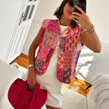 Explosion Street Printing Rope Cotton Vest