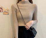 Winter Women Pullovers Sweater Turtleneck Knitted Sweater Women Tops Long Sleeve Short Slim Sweaters Girls Clothes