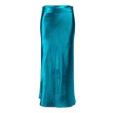 Purple Satin Silk Skirt Women High Waisted Summer Long Skirt New 2023 Elegant Ladies Office Skirts Midi Spring-Outfit