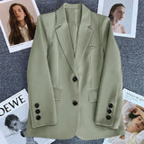 Toloer Suit Jacket Female 2024 Spring And Autumn New Style Casual Texture Fried Street Suit Korean Version Suit Jacket Suit-Outfit