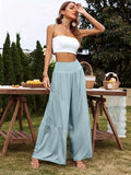 Summer Leisure Wide-Legged Cotton Pop High-Waisted Loose Trousers Women's