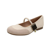 Toloer Ballet Shoes French Mary Jane Shoes Summer With Skirt Flat Single Shoes Driving
