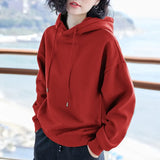 New Plus velvet Basic Hoodies For Women Leisure Female winter Solid Colour Casual SweatshirtHip Pop