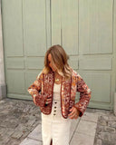Elegant Contrast Color Fashionable Stand Collar