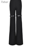 Fashion Women's Hit Color Spliced Jeans High Waist Elastic Patchwork Girding Straight Denim Pants Summer 2023 New