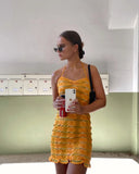 Women Knitted Bodycon Dress Elegant Lady Female Beach Backless Sleeveless Bandage Halter Sundress Summer Vacation