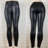 Women Black Wet Look Faux Leather Moto PU High Waist Legging Clubwear Pants Slim Push Up Long Ladies Sex Skinny Leggings-Outfit