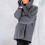 and American women's fashion plus size shawl collar woolen coat women's coat