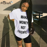 Summer Club Outfits Suits 2 Piece Set Women White Black T Shirt Two Piece Biker Shorts Set Ladies Tracksuit Matching