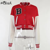 Fall Winter Print Patchwork Yellow Jackets For Women 2023 Long Sleeve Varsity Jacket Buttons Loose Baseball Jacket