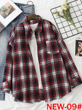 Women's Plaid Woolen Shirt Oversize Autumn 2022 Thick Warm Plaid Blouses And Shirts Winter Oversized Women Woolen Shirt