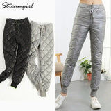 Winter Duck Down Pants Women Trousers High Waisted Warm Pant Black Women Pants Winter Trousers