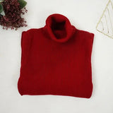 Knitted Dress Autumn Winter New Chic Turtleneck Long Sleeve Button Bandage Dresses Korean Elegant OL Robe