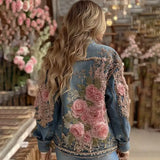 Trend 3D Digital Pattern Printing Fashion High Street Denim Jacket Men And