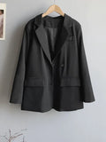High-quality Office Ladies Loose Blazer 2022 Spring Summer Fashion Notched Collar Single-breasted Suits