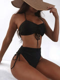Draw String Lace-Up Two Piece