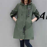 coat Womens 2020 Spring Autumn Hoodies top Plus size Slim Students Baseball clothes Medium length Windbreaker Coats