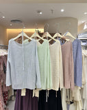 Xixi 2025 Summer Sunscreen Loose Long-Sleeved Hollow Knitted Shirt Oversize Sweater