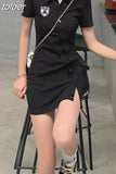 Short Sleeve Buttons Sexy Bodycon Maxi Dresses for Women Autumn Fashion Streetwear Outfits Party Elegant Wear Woman