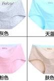 Solid Color Cotton Women Panties Underwear Breathable Women Girl Briefs Comfortable Mid RiseUnderpant Lingerie