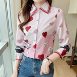 Spring Summer Women's Blouses New chic printing ladies shirts Long Sleeve Shirts Tops Blusas